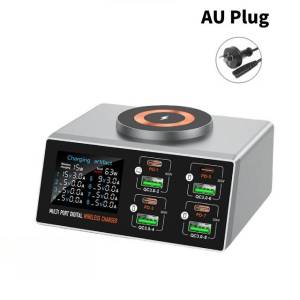 iLEPO | 140W Smart Quick Charger 8-Port USB Charging Station for Multiple Android Phones Fast Travel Home Office Party Hotel Restaurant