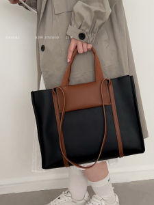 Large Capacity Tote Bag Single Shoulder Bag for Women Commuting Underarm Style Spring 2024 New Design University Student Class Bag