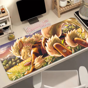 Bandai | Cute Cartoon Mouse Pad Kawaii Anime P-Pokemon Arcanine Desk Mat Soft Smooth Table Pad for Office Laptop Computer for Desktop