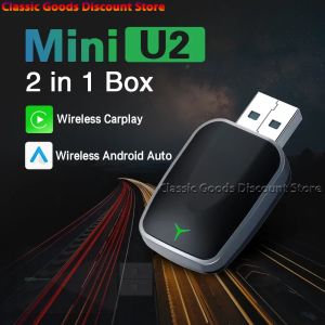 2026 NEW 2 In 1 Wireless Carplay AI Box Android Auto Plug And Play Applicable To Convert Original Car Wired Carplay To Wireless