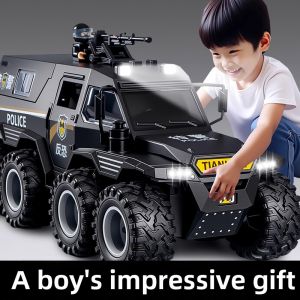 HUPINXIAN | Openable Police Car Toy Vehicle Inertial Powered for Boys 3-6 Years Old