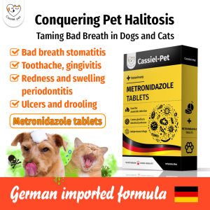 Cassiel Pet Dogs And Cats Antibiotic For Skin Stomach Oral Infection Pet Diarrhea Problem Metronidazole 1 TABLET