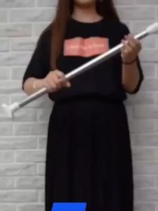 Oimiu Adjustable Curtain Rod Hanger Rack Sampayan Stainless Extendable Ng Damit Clothes Line Drillng