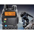 Bộ đàm Baofeng UV-5R phiên bản mới nhỏ gọn  Bộ đàm 2 băng tần số UHF/VHF kết hợp nghe đài FM và đèn pin chiếu sáng chuyên dụng cho bộ đàm, Bộ đàm công suất cao. 