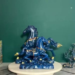 Tượng decor phòng khách Ngựa Phi Nước Đại tượng ngựa phong thủy decor trang trí tủ phòng khách decor bàn làm việc đẹp