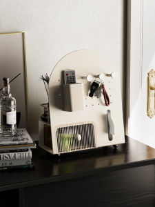 Nordic Minimalist Style Entrance Hallway Storage Rack Key Tissue Paper Storage Box Creative Decoration Iron Material Three Layers