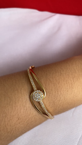 GELANG FASHION BANGLE WANITA MODEL TERBARU EMAS GOLD ANTI KARAT DAN LUNTUR GBX10 Bracelets