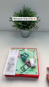 Monopoly Grab & Go Classic Mini Travel Set Board Games For kids Family Fun Play Original Hasbro