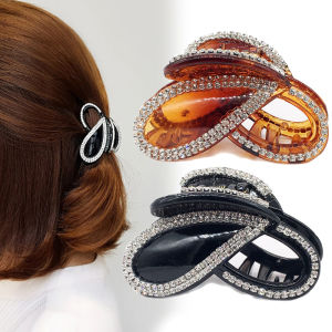 Shiny Crystal Hair Claw Strong Butterfly Girl Clamping Hair Ornament Clip