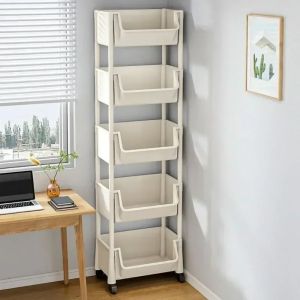 Versatile Rolling Storage Cart with Wheels Perfect Bathroom Kitchen Office Ideal Groceries Snacks Toys Books Toiletries