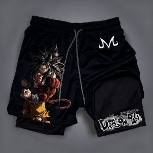 Bandai | Dragon Ball GOKU Printed Double-layer Shorts Bandai Loose Mens and Womens 2026 Summer Breathable Sporty Fashion Shorts