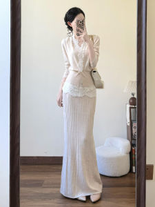 NIUVIES | Đầm Dài Thêu Ren
