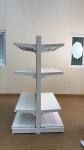 ชั้นมินิมาร์ทชั้นสะดวกซื้อ4-5ชั้น2ด้าน1ชุดพร้อมปิดหัว1ชุดยาว1.65m.รับน้ำหนัก100kgต่อชั้นความสูง160CM.ยาว120CMสีขาวล้วนส่งฟรีกทม.-ปริมณฑลย้ำยาว 120 เซน