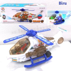 Mainan Helicopter Baterai Proyektor Jalan Bump Go Nyala Lampu Dan Suara no 716