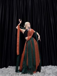 ROUR New Product【Dunhuang Feitian】Dance Ethnic Performance Costume Fairy Atmosphere Classic Dance National Stage Outfit