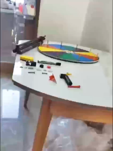 เกมส์วงล้อตั้งพื้น เกมส์วงล้อหมุนฉลาก พับเก็บได้ สำหรับงานเลี้ยง งานปาร์ตี้ต่างๆ