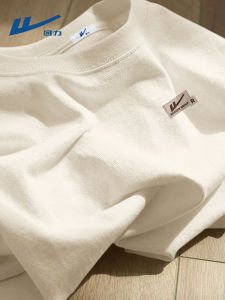 Warrior Pure Cotton Short Sleeve Mens T-shirt Summer 2025 New Style Simple Breathable Casual round Neck Top for Youth