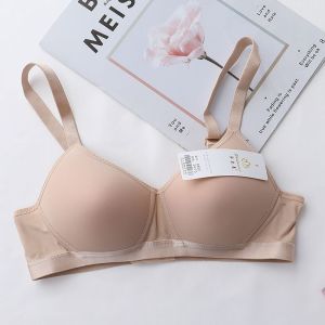Wireless Thin Sponge Bra Breathable Glossy Small Breast  Underwear Push Up Cotton Intimates Bra For Women 8800