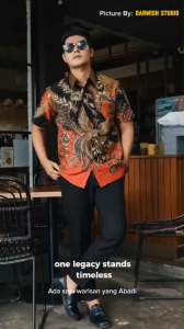 Kemeja Batik Pria Kondangan Dewasa Lengan Pendek Kantor Premium Lapis Furing Satin