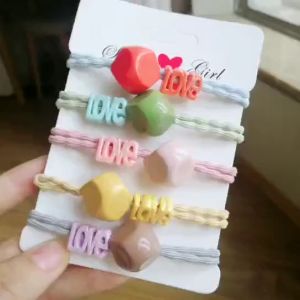 Karet Ikat Rambut Aksesoris Tulisan Love Scrunchie Hair Rope JOFIK124