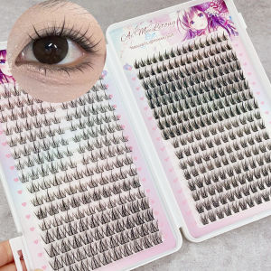 Mi Giả Tự Nhiên Xoăn Hai Mặt 16 Hàng Có Thể Tái Sử Dụng 10-13mm Kiểu Chùm Lúa Mì Nhựa Trong Suốt Thương Hiệu LIMEIKAI