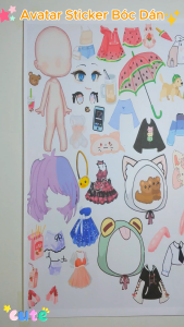 (17B)Bộ Avatar Sticker đồ chơi bóc dán đồ chơi bóc dán phát triển trí tuệ cho bé