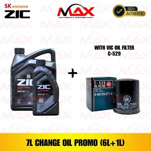 SK-ZIC 7 Liters X7 10W-40 DSL Fully Synthetic with C-529 Vic Oil Filter Change Oil Bundle