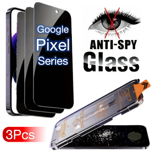 3Pcs For Google Pixel 10 9 Pro XL 8 8A 7a 7 5G Anti-Peeping Screen Protector Toughened Glass Accessories Bubbles Easy Kit