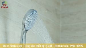 Bát Sen Tắm Của Vòi Tắm Hoa Sen Nóng Lạnh Pimisi PBS-108 Với Tay Sen Bằng Nhựa Cao Cấp Mạ Xi Cr/Ni Màu Inox Sáng Bóng Kiểu Vuông Bo Tròn Góc - Theo Công Nghệ Đầu Phun Tăng Áp Dạng Phun Mưa Tiết Kiệm Nước | Hàng Chính Hãng