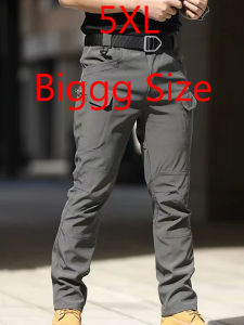 Plus Size Mens Elastic Tactical Pants Camping Hiking Fishing Trekking Climbing Outdoor Trousers Quick Dry Sports