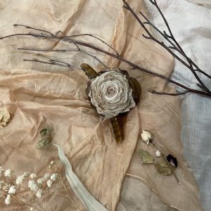 Handmade Chinese Style Shark Clip Rose Flower Hair Accessories Womens Fashionable Vintage Fresh out Original Design Silk