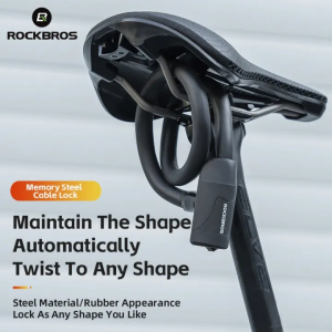 ROCKBROS Khóa Cabel Thép Bộ Nhớ Khóa MTB Chống Trộm Khóa Xe Máy Thép Dày Chất Lượng Cao Phụ Kiện Xe Đạp