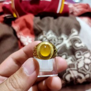 Cincin Akik Mewah Berkelas Batu Biduri atau Moonstone  Alam