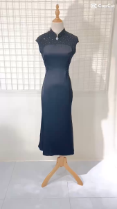 Đầm Trung Niên Dáng Dài Cao Cấp Đi Chơi Đi Tiệc Đa Dụng Sang Trọng Cho Các Quý Bà U40 U50 lt2877