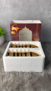 Gelas Cuci 1 Lusin Motif Kabah Warna Emas Isi 12 Pcs Gelas Mini Air Zam Zam / Gelas air zam zam