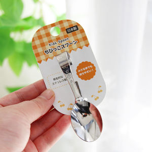 Stainless Steel Spoon Fork Set for Kids Training Utensils Baby Hand Hold Ring Shape Spoon Fork Child Dinnerware Independent Eating