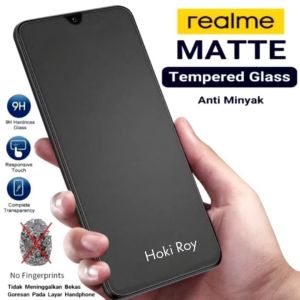 Matte Glass Full Layar Realme Narzo 70 Pro 10 10a 20 20a 20 Pro 30 30a 30 Pro 50 50 5G 50i 50a 50i Prime 50a Prime 70 Pro Note 50 60 Pelindung Layar Anti Minyak Full Cover