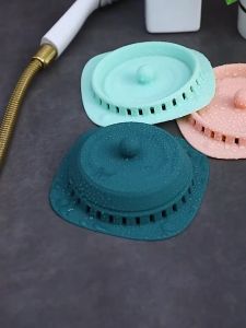 Silicone Floor Drain Hair Stoppers Catchers Sink Drain Filter Bathroom Anti-odor Floor Drain Covers