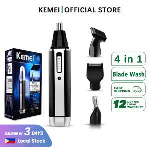 Kemei KM-6630 Nose Hair Trimmer Beard Ear Eyebrow Razor Rechargeable Electric Shaver Care Tools For Men 4 in 1 Trimmers