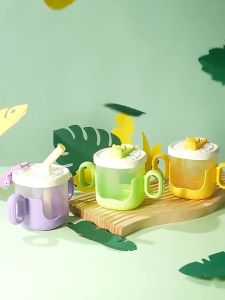 Gelas Bayi Training Cup 300ml Botol Minum Balita Sedotan Silikon Cangkir Susu Anak Bebas BPA