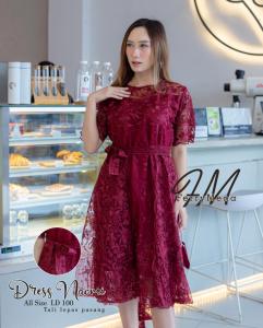 Dress Wanita Naomi korean style cantik kekinian / dress wanita dewasa gaun pesta elegant import mewah / dress kondangan natal tahun baru imlek terbaru