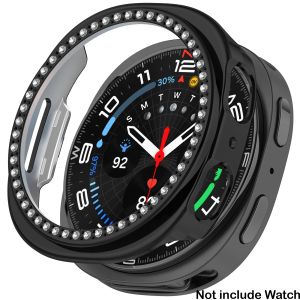 Bling Hollow Case for Samsung Galaxy Watch 8 44mm40mm Set With Diamond PC Hard for Samsung Galaxy Watch8 Protective Cover Casing