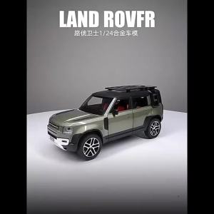 1:24 Scale Land Rover Defender LX600 Sports Car Model Toy Sound Light Pull Back Metal Models Toys Christmas Gifts for Child