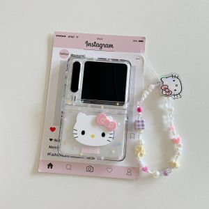 Cute Kitty Polka Dot 3D Huawei PuraX Phone Case Flip Cover Full Protection Central Axis Anti-Fall Creative Cartoon Style