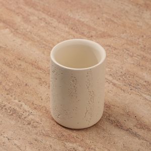 Rice White Travertine Cleaning Kit Mouthwash Cup Tooth Cup Good-looking Bathroom Cup and Tray Cup Washing Set