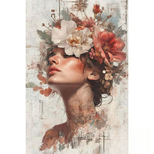 5D DIY Diamond Painting Art Kit Flower Head Beauty Embroidery Round Rhinestone Handmade Cross Stitch Mosaic Home Decor