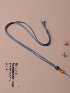 Handmade High-End Jadeite Amber Gold Necklace Cord Adjustable Lanyard for Pendants Safe Buckle Fresh out Fashion Jewelry Accessory