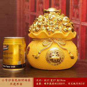 Large Capacity Money Box Good Luck Decorative Ornaments for Shop Opening Moving House Gifts Chinese Style Resin Handmade Craft