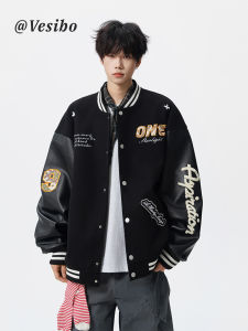 VESIBO | Trendy Baseball Collar Jacket Men
