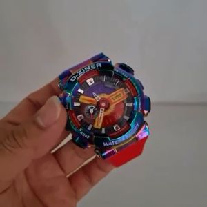 ORIGINAL JAM TANGAN PRIA DZINER 8295 CHRONO DUALTIME BERGARANSI WATERPROOF AMAN WAKTU BERENANG COD